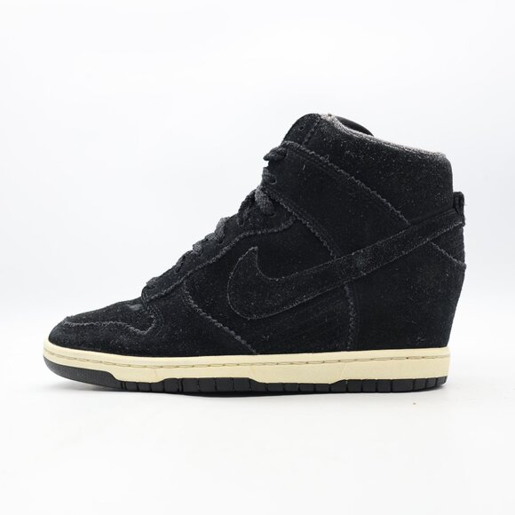 Nike Dunk Sky High Women's Size 9 Black Court Hidden Wedge Shoes 528899-014 - Picture 4 of 9